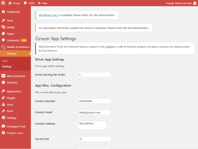 Delivoo admin App Apptivos
