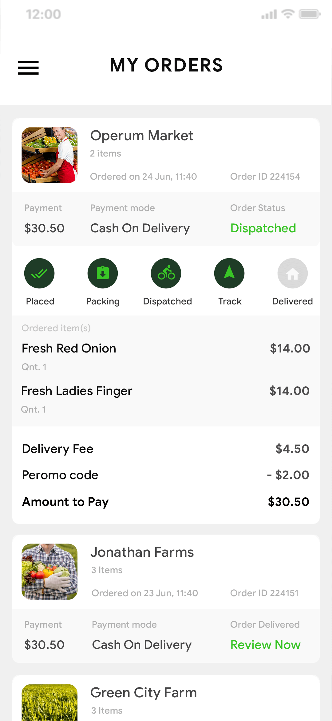 Delivoo User App Apptivos