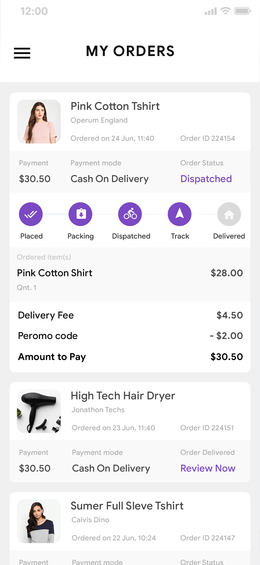 Delivoo User App Apptivos