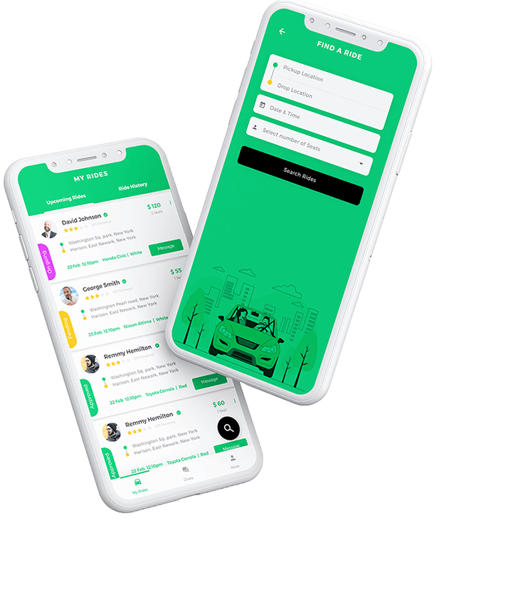 Carpooling App, Ride Sharing App with Driver App & Rider App