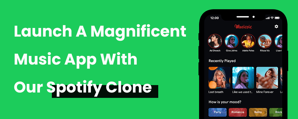 Spotify clone app - Apptivos